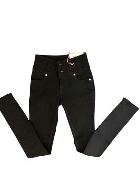 Refuse Skinny Blue Mid-Rise Denim Jeans Jeggings Size 0 Dark Wash New NWT